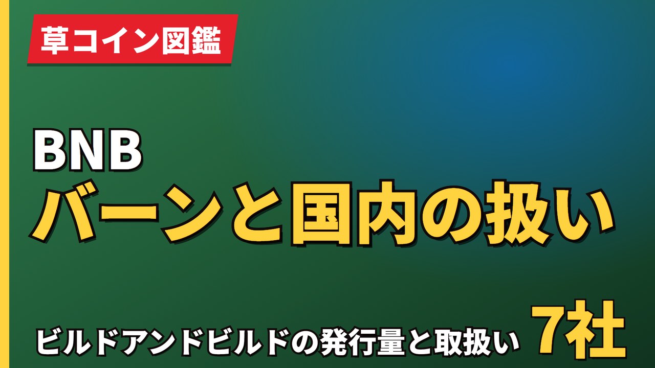 BNBバーンと国内の扱い